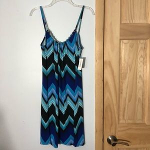 Blue Chevron Dress